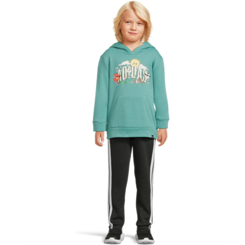 adidas Kids Graphic Fleece Pullover Jogger Set (Toddler/Little Kid)
