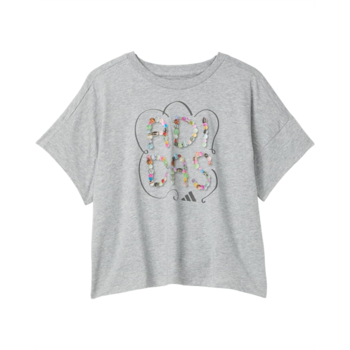 adidas Kids Drop Shoulder Heather Tee (Big Kid)