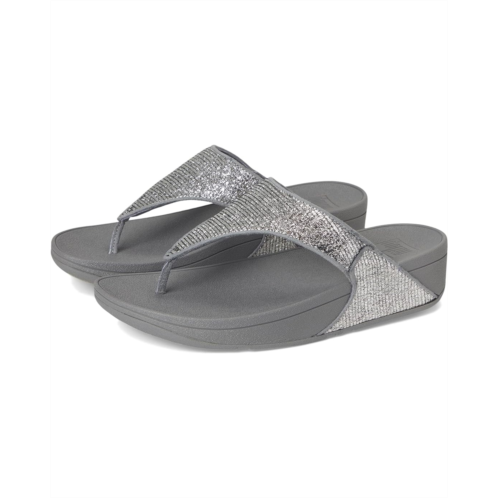 Womens FitFlop Lulu Crinkled-shimmer Toe-post Sandals
