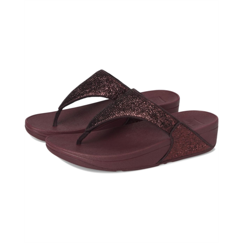 Womens FitFlop Lulu Crinkled-shimmer Toe-post Sandals