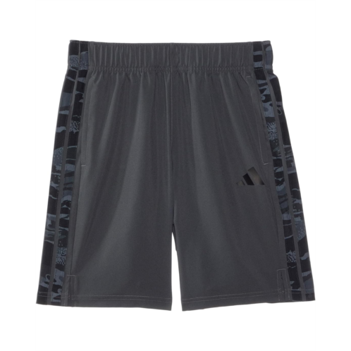 Adidas Kids Woven Camo Print 3-Stripes Shorts (Big Kid)
