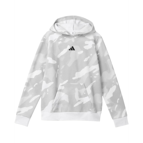 adidas Kids All Over Printhalftone Camo Fleece Hooded Pullover (big Kid)