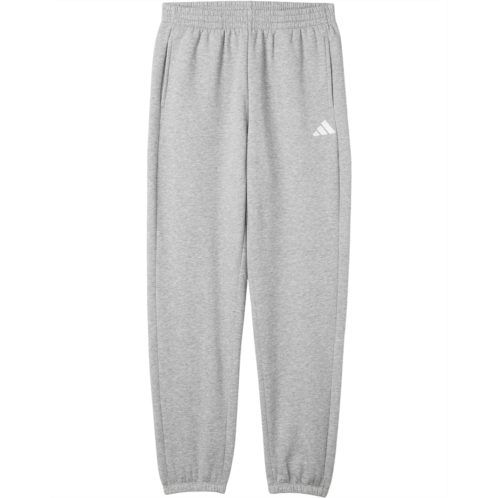 adidas Kids Minimal Logo Loose Heather Fleece Joggers (Big Kid)