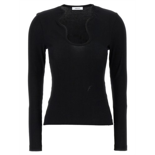 Salvatore Ferragamo shaped neckline sweater