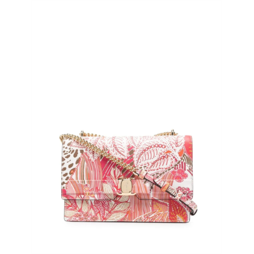 Salvatore Ferragamo ferragamo vara floral-print leather satchel bag