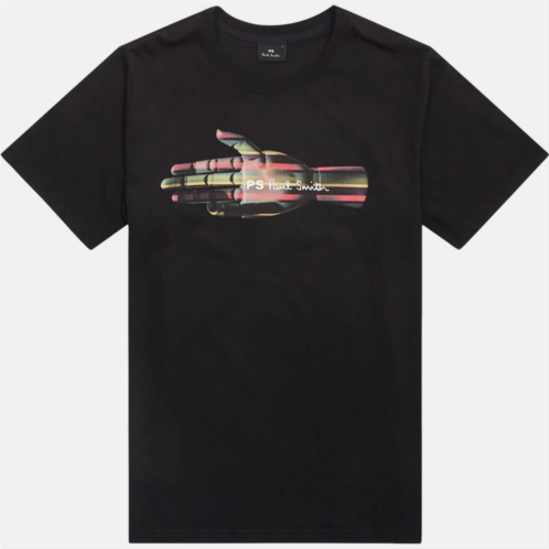 Paul Smith mens hand t-shirt in black