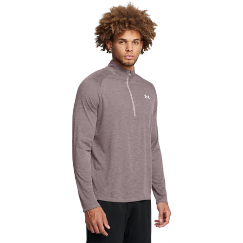 Under Armour Mens Tech Textured 1/2 Zip Sweatshirt Tetra Gray