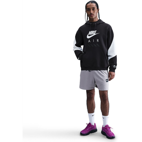 Nike Mens Air Fleece Pullover Hoodie Black / White / (White)