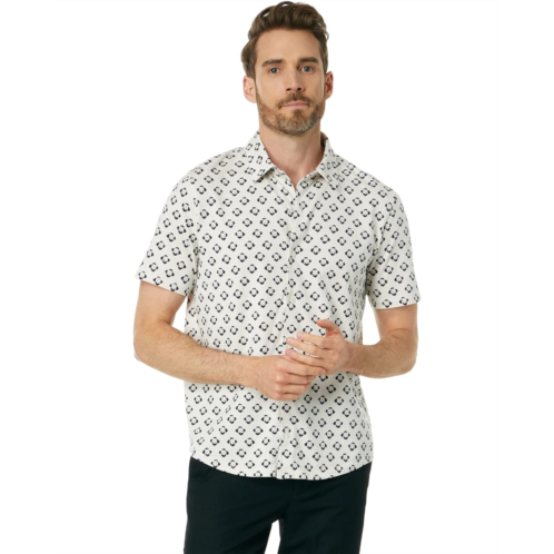 Vince Geo Floral Printed Short Sleeve Button-Down