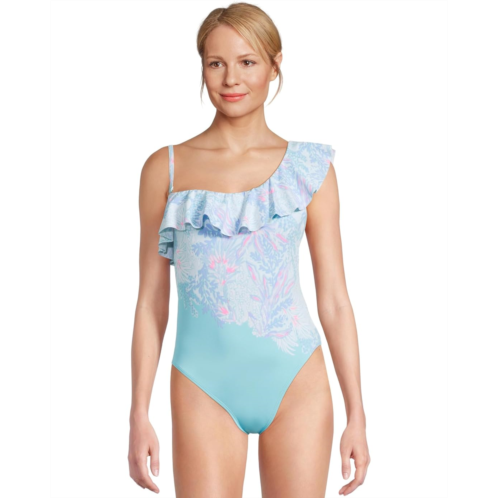 Womens Lilly Pulitzer Caelum Ruffle One-Piece