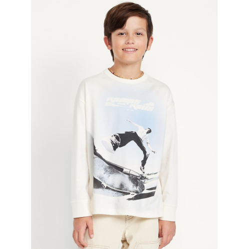 OldNavy Oversized Long-Sleeve Graphic T-Shirt for Boys