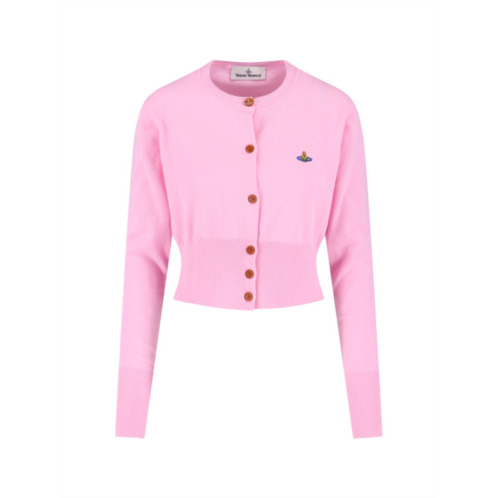 Vivienne Westwood bea cropped cardigan pink