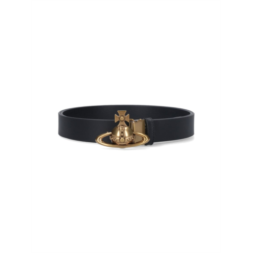 Vivienne Westwood orb buckle belt black