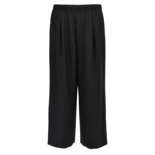 Comme Des Garcons wide leg black wool trousers