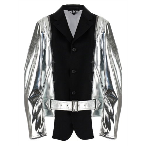 Comme Des Garcons avant-garde laminated jacket with wool insert