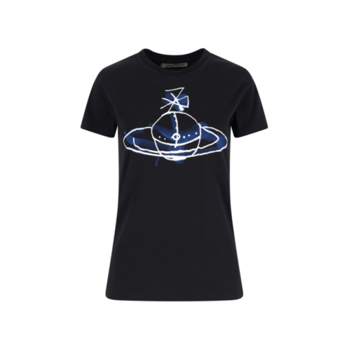 Vivienne Westwood classic black t-shirt with iconic orb print