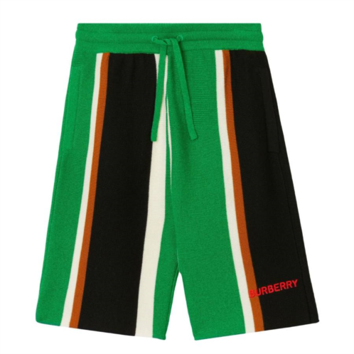 Burberry kids jaimie striped cashmere shorts