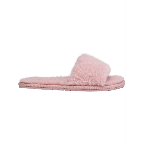 Splendid carmen womens faux shearling wool blend slide slippers