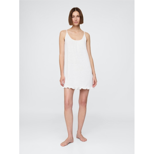 Gap Linen-Blend Ruffle PJ Dress