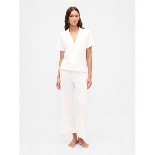 Gap Linen-Blend Ruffle PJ Pants