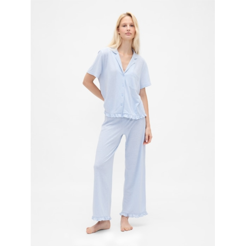 Gap Linen-Blend Ruffle PJ Pants