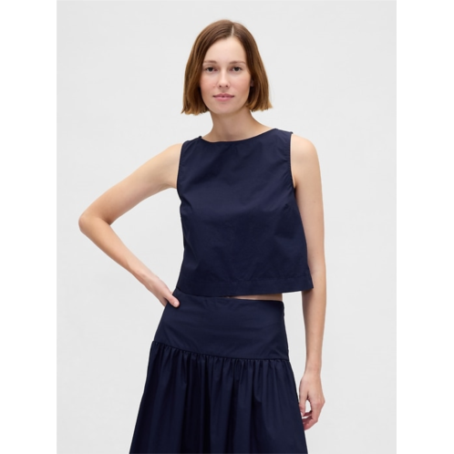 Gap Poplin Boatneck Shell Tank Top