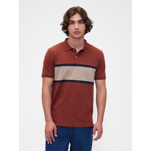 Gapfactory Colorblock Stretch Pique Polo Shirt