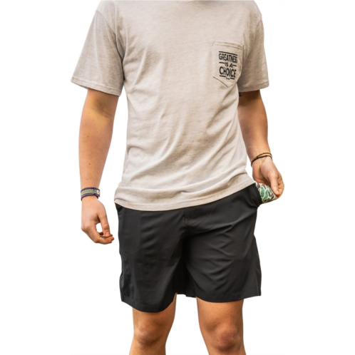BURLEBO Mens Everyday Shorts Retro Duck Camo / Gray Pocket