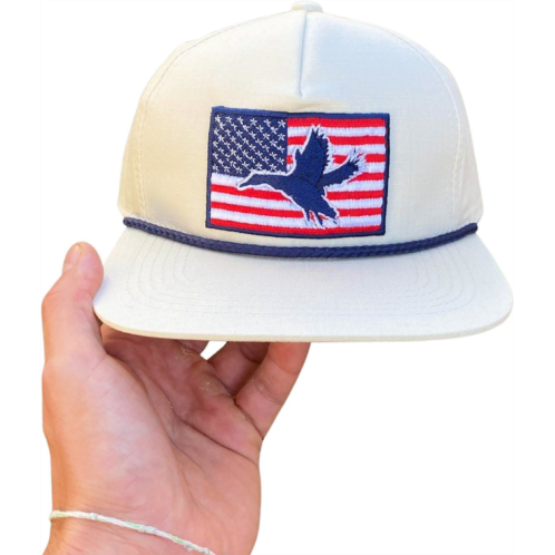 BURLEBO Mens American Flag Duck Cap