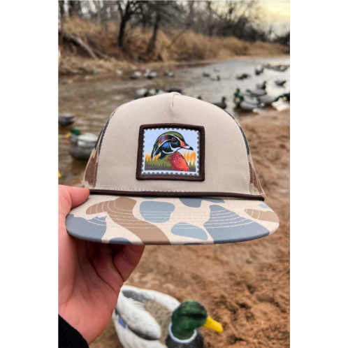 BURLEBO Mens Duck Stamp Camo Cap