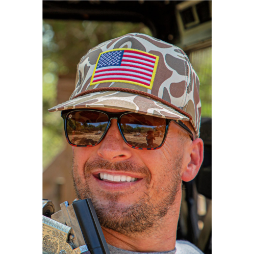 BURLEBO Mens American Flag Camo Cap