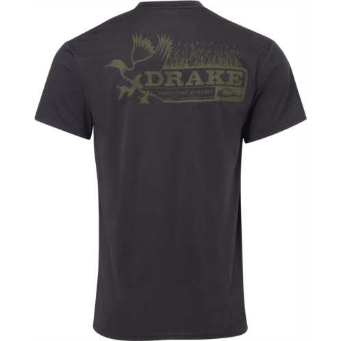 Drake Waterfowl Mens Horizontal Duck Badge Short Sleeve T-shirt