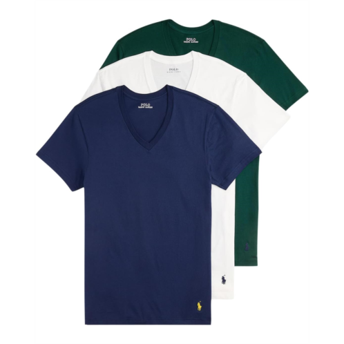 Mens Polo Ralph Lauren Classic Fit Cotton V-Neck Undershirt 3 Pack