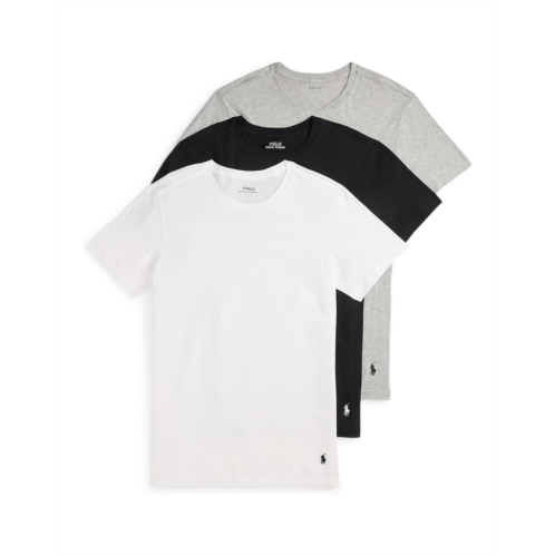 Mens Polo Ralph Lauren Slim Fit Cotton Crew Undershirt 3-Pack