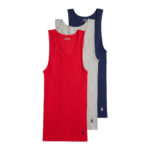 Mens Polo Ralph Lauren Classic Fit Cotton Tank Undershirt 3 Pack