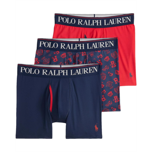 Mens Polo Ralph Lauren 4D Flex Cooling Microfiber Boxer Brief 3-Pack