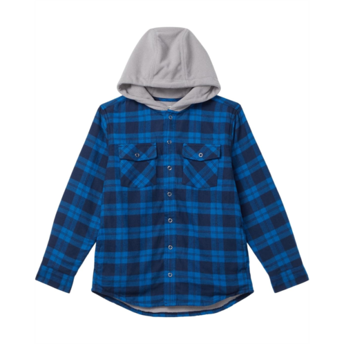 L.L.Bean Kids LLBean Kids Fleece Lined Flannel Shirt Hooded Plaid (Big Kids)