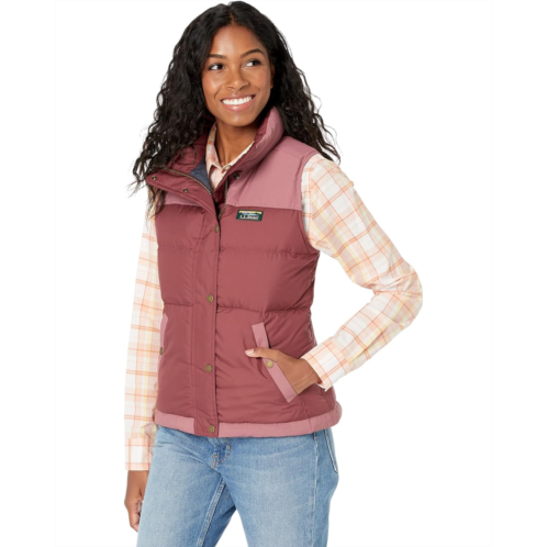 L.L.Bean Womens LLBean Petite Mountain Classic Down Vest Color-Block