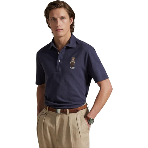 Mens Polo Ralph Lauren Classic Fit Polo Bear Mesh Polo Shirt