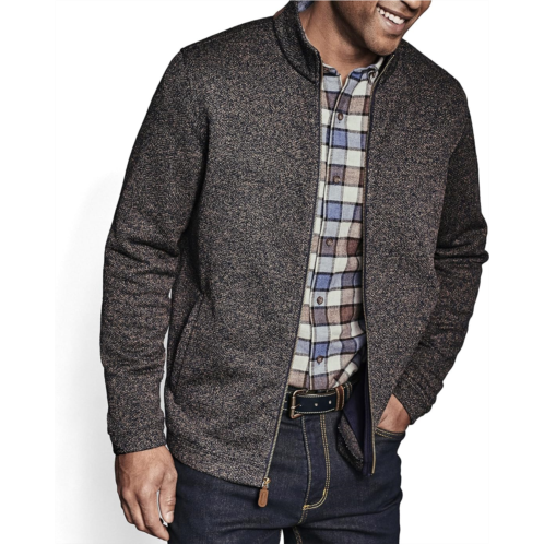 Mens Johnston & Murphy Marled Rib Full Zip
