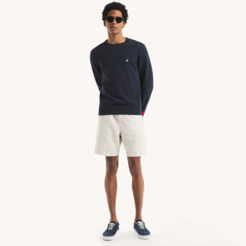 Nautica mens 7 yarn-dyed linen short