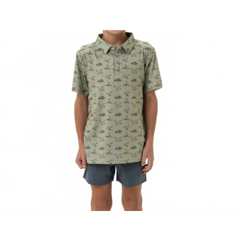 BURLEBO youth performance polo in flying ducks