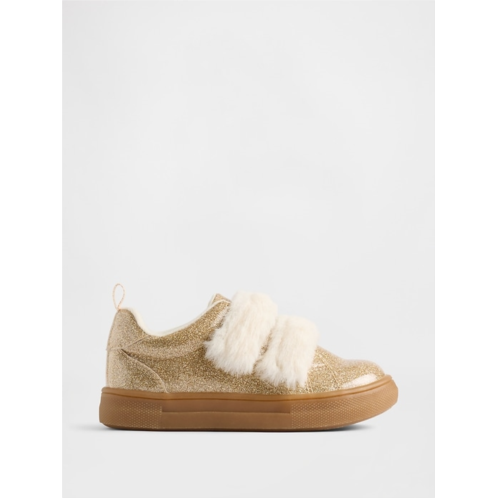 Gap Toddler Vegan Fur Glitter Sneakers