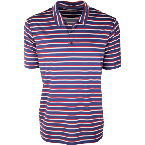 Drake Mens Performance Stripe Short Sleeve T-shirt Navy/Red 01