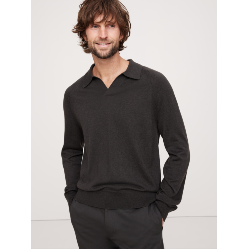 Bananarepublic Cashmere-Silk Sweater Polo