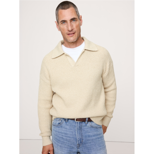 Bananarepublic Chunky Cotton-Blend Sweater Polo