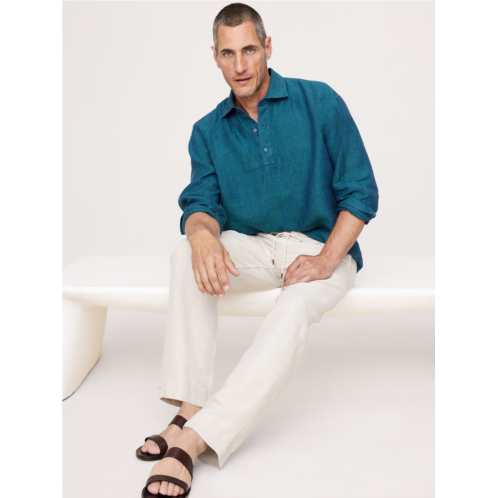 Bananarepublic Relaxed-Fit Linen Popover Shirt