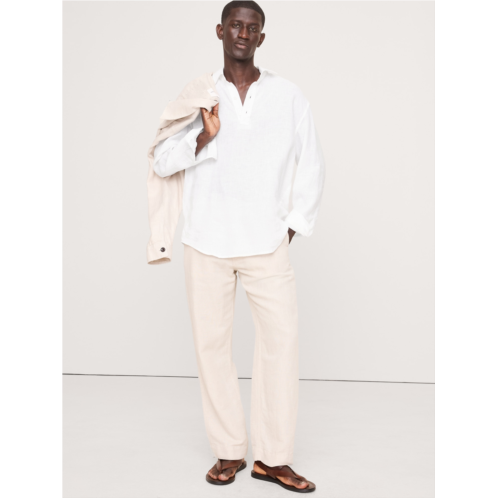 Bananarepublic Relaxed-Fit Linen Popover Shirt