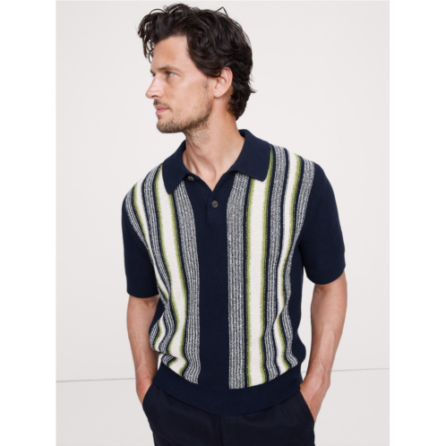 Bananarepublic Boucle Stripe Sweater Polo