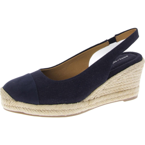 Easy Spirit womens padded insole canvas wedge heels
